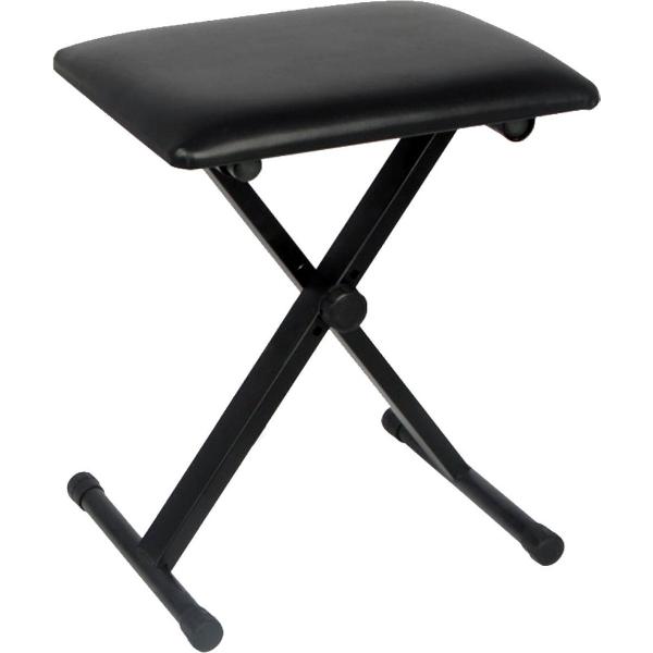 Opklapbare pianokruk met gevoerde zitting - in hoogte verstelbaar.