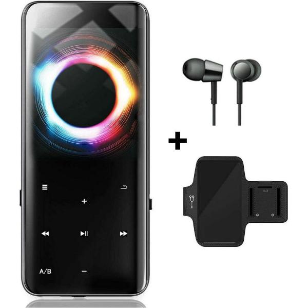 MP3 Speler - MP3 Speler inclusief Oordopjes - MP3 16GB Geheugen - MP3 Speler Zwart - Nieuwe Versie