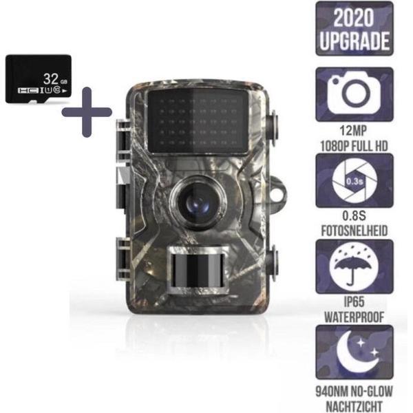 Wildcamera - Wildlife Camera - Observatiecamera - Wild Camera - 1080P HD - Nachtzicht - Jachtcamera - Waterdicht - Inclusief Gratis 32GB SD Kaart