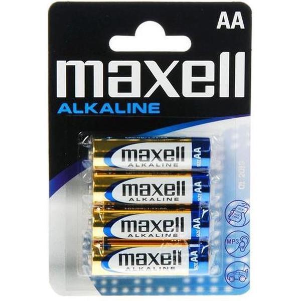 4x alkaline batterij Maxell Alkaline LR6/AA BL020