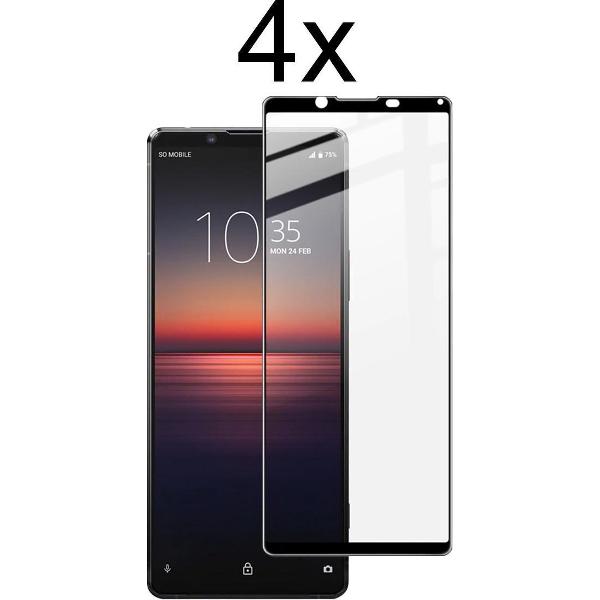 Sony Xperia 5 ii Screenprotector - Beschermglas Sony Xperia 5 ii Screen Protector Glas - Full cover - 4 stuks