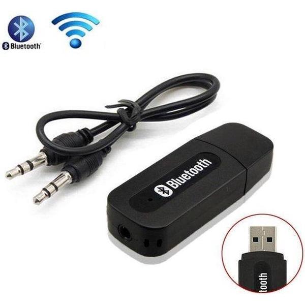 Holymedia Bluetooth USB ontvanger met 3.5mm aux aansluiting, WIT & ZWART Iphone - Samsung - 2021 - Autoradio