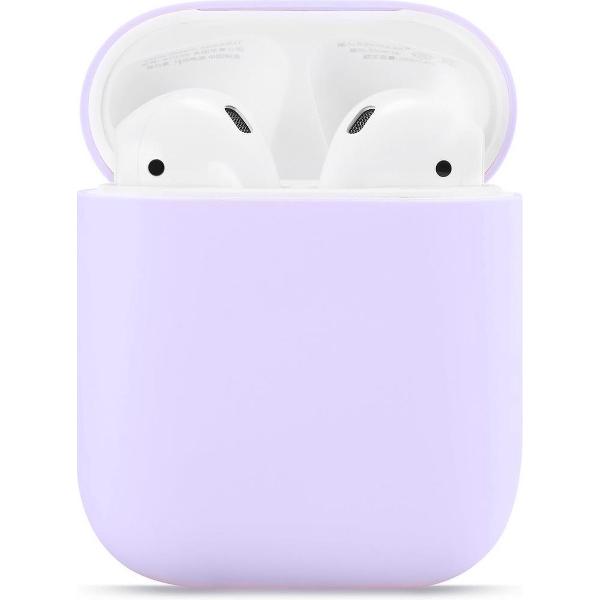 Bee's - Airpods Hoesje Siliconen Case - Lila - Soft Case - Flip Cover - Airpods Case - Airpods 1 - Airpods 2