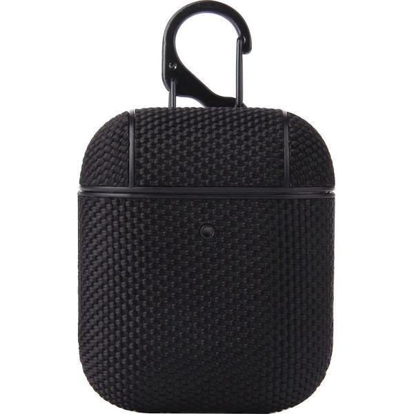 Airpods Hoesje – Nylon Hard Case – Zwart