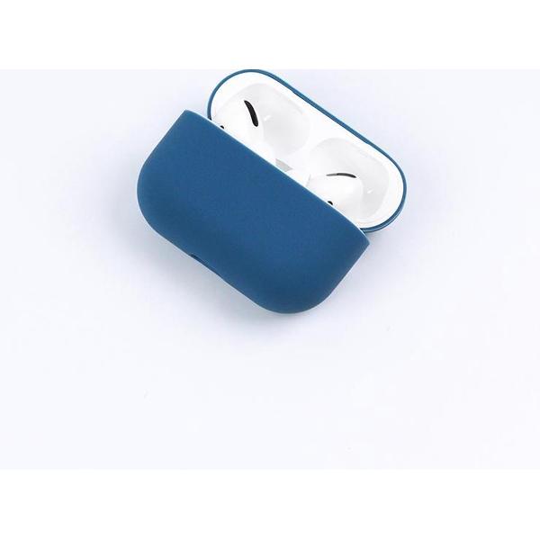 Apple AirPods Pro Hoesje - blauw - Siliconen - Case - Cover - Soft case - Donker Blauw - Navy Blauw