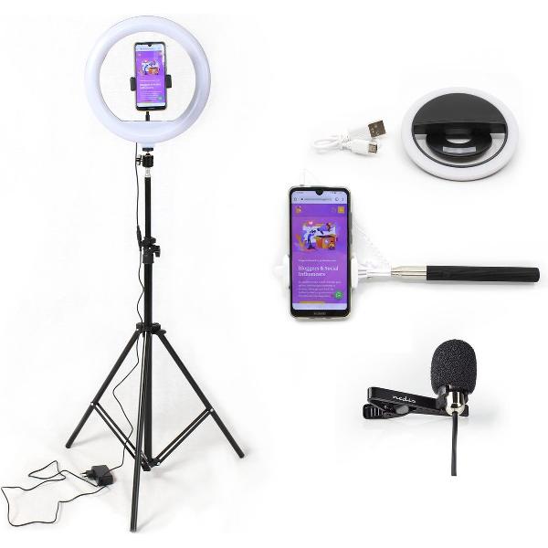 Social Smartphone Box | Ringlamp met statief voor smartphone | Starterset voor Instagram, TikTok & Facebook