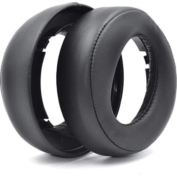 Luxe Lederen Oorkussen Set Voor Sony Playstation PS4 Platinum Wireless Headset - Vervangende Koptelefoon Earpads - Oor Kussens - Ear Pads - Oorkussens Met Noise Cancelling Memory Foam Binnenlaag - Zwart