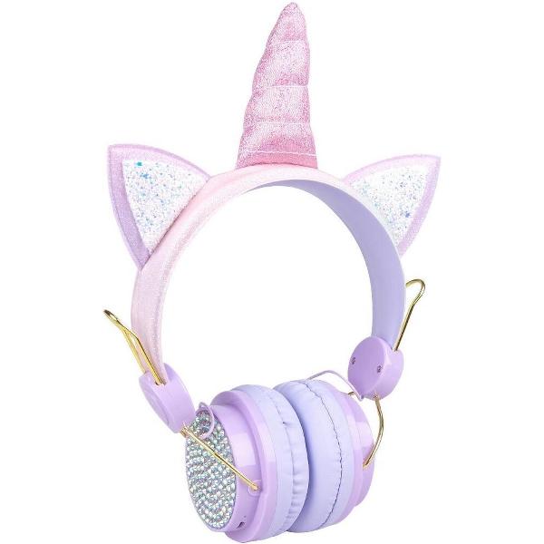Unicorn koptelefoon – BLEUTOOTH 5.0 – Nieuwste collectie – koptelefoon – headset eenhoorn – eenhoorn koptelefoon – meisjes koptelefoon – meisjes speelgoed - nok nak – meisjes cadeau