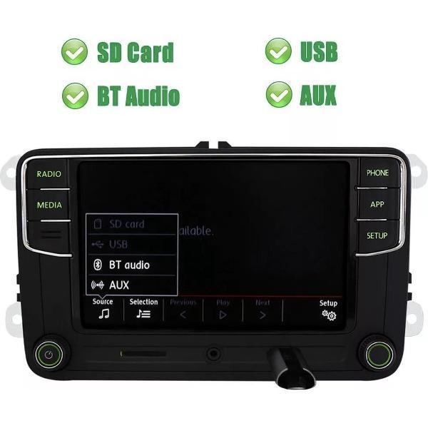RCD330 NoName CarPlay + Android Auto Skoda Octavia Fabia Rapid Roomster Superb Yeti Bluetooth USB SD kaart AUX