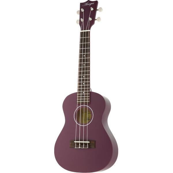 Áengus Concert Ukelele / Ukulele - Spruce top - donker mauve
