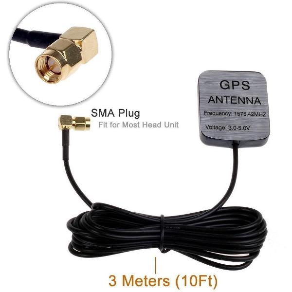 GPS Antenne Haakse Sma Stekker GPS Logger Actieve Antenne & GRATIS SMA female naar IPEX adapter 10cm