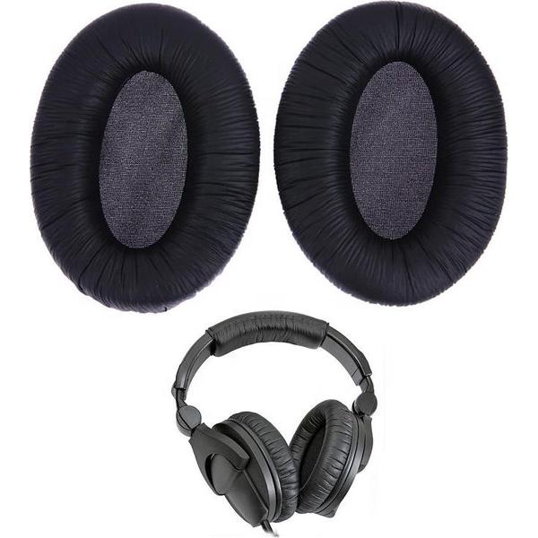 Luxe Lederen Oorkussen Set Voor Sennheiser HD280/HD280 Pro/HD281/HMD280/HMD281 - Vervangende Koptelefoon Earpads - Oor Kussens - Ear Pads - Oorkussens Met Noise Cancelling Memory Foam Binnenlaag - Zwart