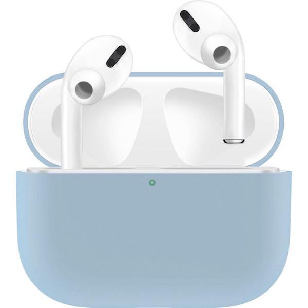 Siliconen Case Apple AirPods Pro Kleur Licht Baby Blauw - AirPods hoesje - Cadeau - Gratis verzending