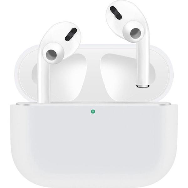 Siliconen Case Apple AirPods Pro wit - AirPods hoesje Kleur Wit - Cadeau - Gratis verzending