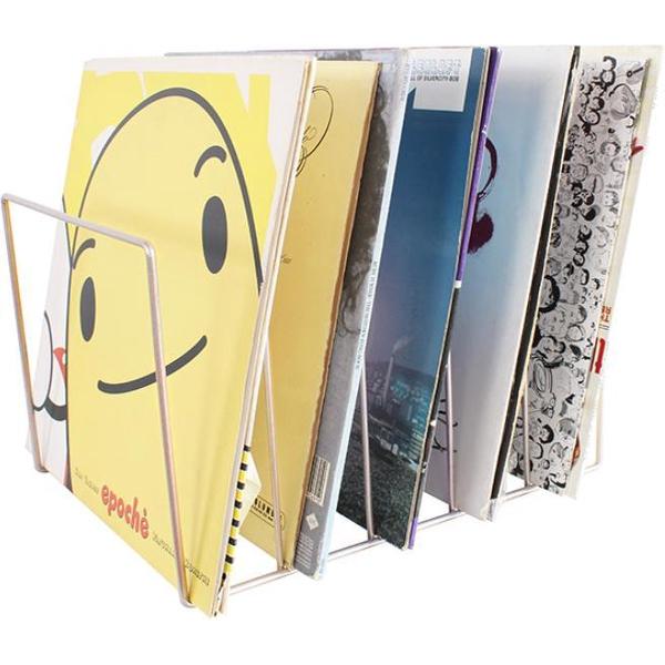 LP vinyl platen opbergrek - bladerrek 50 tot 60 vinyl lp platen - goud roze