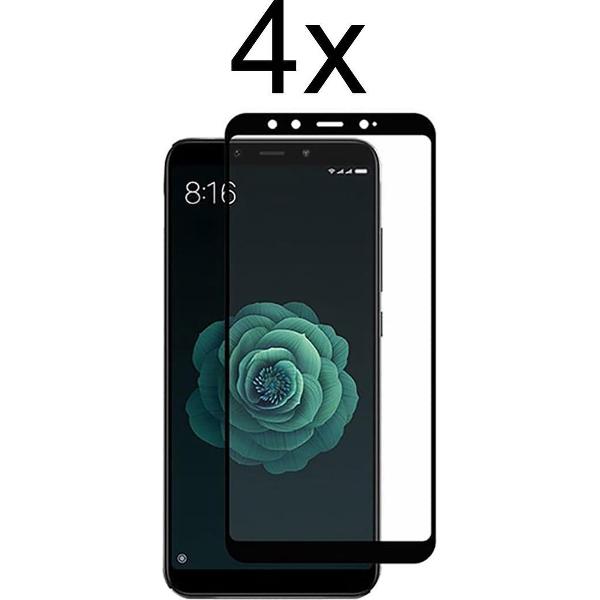 Beschermglas Xiaomi Mi A2 Screenprotector Screen Protector Glas - Full cover - 4 stuks