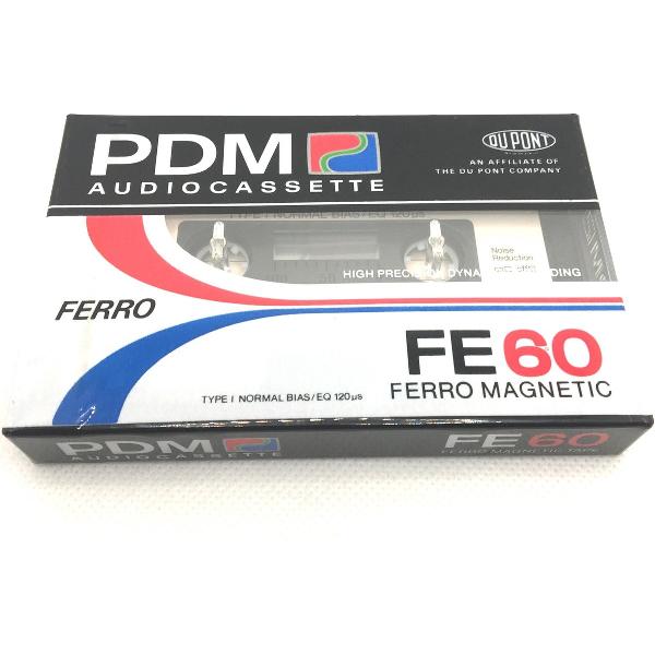 Audio Cassette Tape PDM FE 60 Ferro Magnetic / Uiterst geschikt voor alle opnamedoeleinden / Sealed Blanco Cassettebandje / Cassettedeck / Walkman / PDM cassettebandje.