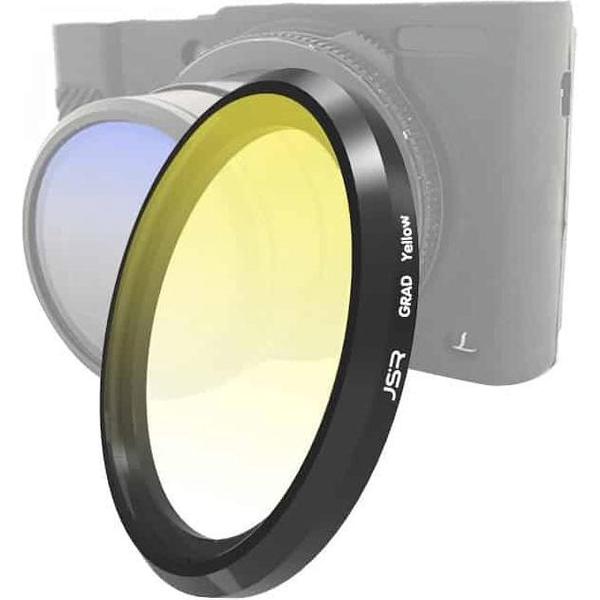 JSR Gradient Colour Lens Filter voor Panasonic LUMIX LX10 (Gradient Yellow)