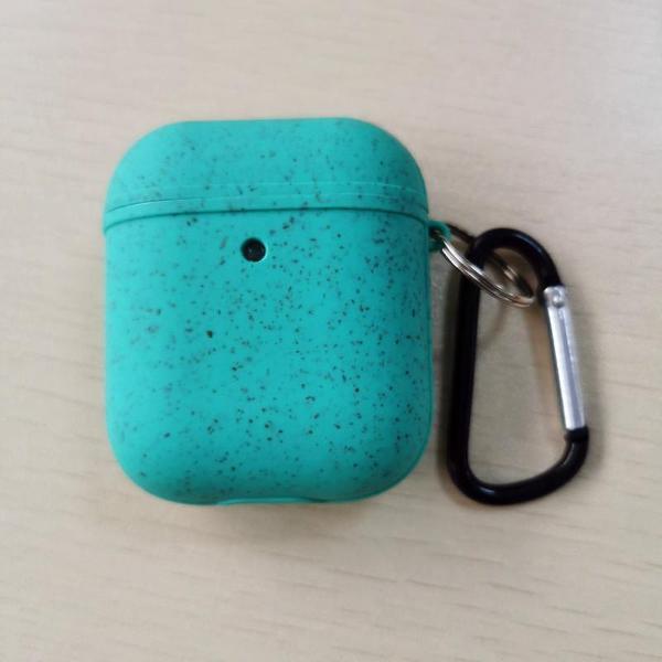 Airpod Hoesje | Milieuvriendelijk | Biologisch Afbreekbaar | Tarwevezel Bamboe Bamboevezel| Duurzaam | Mint Groen