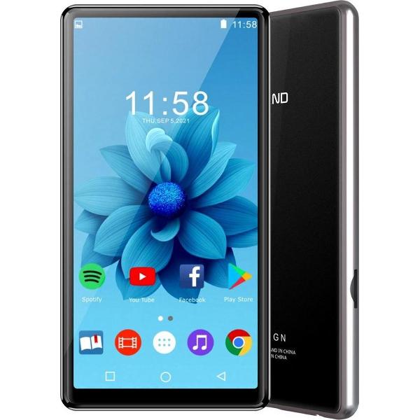 MP3 Speler - MP3 Speler inclusief Oordopjes - MP3 16GB Geheugen - MP3 Telefoon Zwart - Telefoonfunctie Download alle Apps