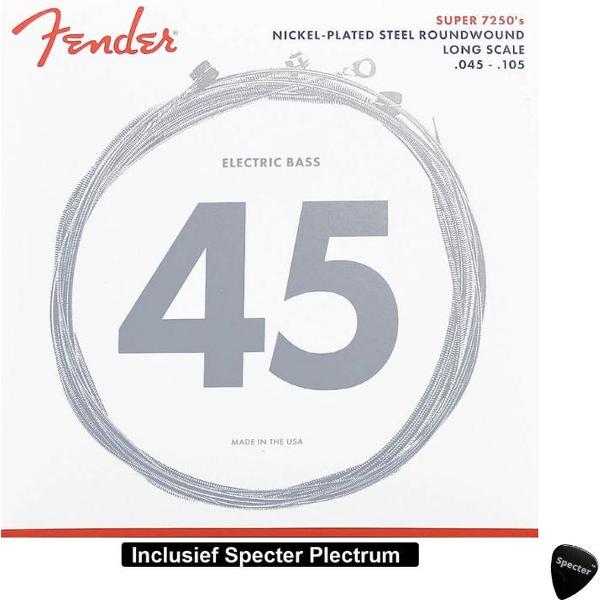 Fender Super 7250s Snarenset Elektrische Basgitaar Met Specter Plectrum