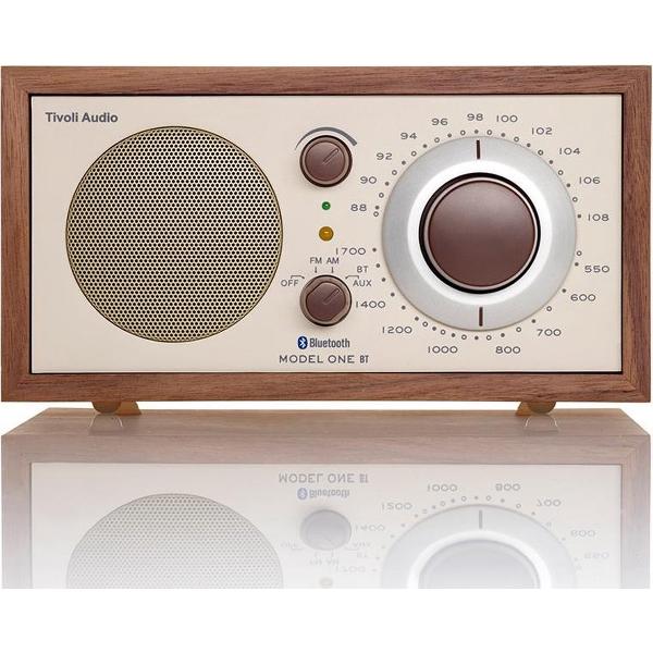 Tivoli Audio - Classic Model One BT - FM / AM radio met Bluetooth - Walnoot / Beige
