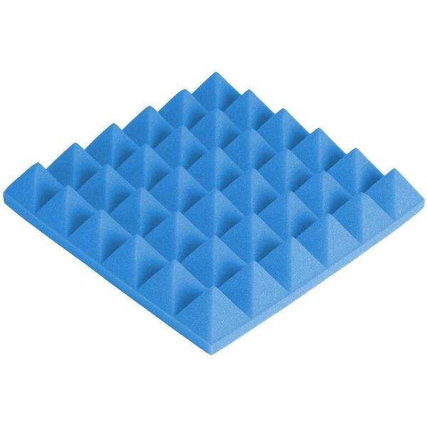 Geluidsisolatie - Premium - 1 STUK - Geluidsisolatie - Piramide vorm - 5 CM DIK - 30cm x 30cm x 5cm - Akoestisch studioschuim - Isoleren van Geluid - Studio - Opname - BLAUW