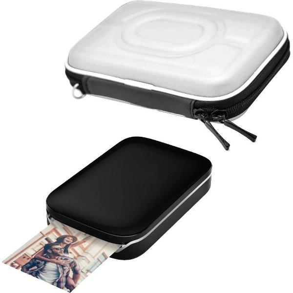 Hard Cover Carry Case Voor HP Sprocket / Polaroid Zip Mobiele Printer - Opberghoes Sleeve Beschermhoes Tas Hoes Opbergtas - Zilver