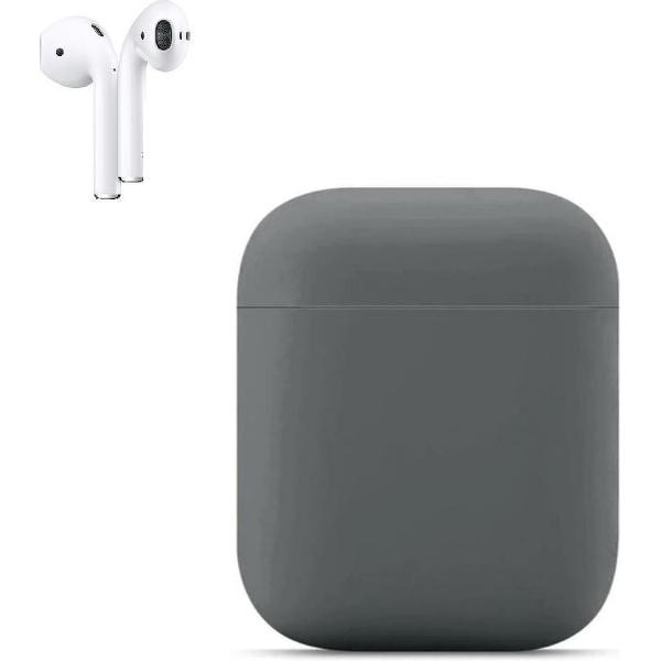 Apple AirPods Siliconen Hoesje | Grijs | Bescherm Hoesje | Case Apple AirPods 1 en 2