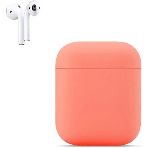 Apple AirPods Siliconen Hoesje | Oranje | Bescherm Hoesje | Case Apple AirPods 1 en 2