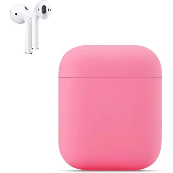 Apple AirPods Siliconen Hoesje | Roze | Bescherm Hoesje | Case Apple AirPods 1 en 2