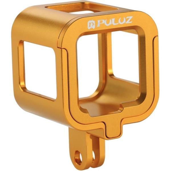 PULUZ Behuizing Shell CNC Aluminium Beschermende Kooi met Verzekering Frame voor GoPro HERO5 Sessie / HERO4 Sessie / HELD Sessie (Goud)