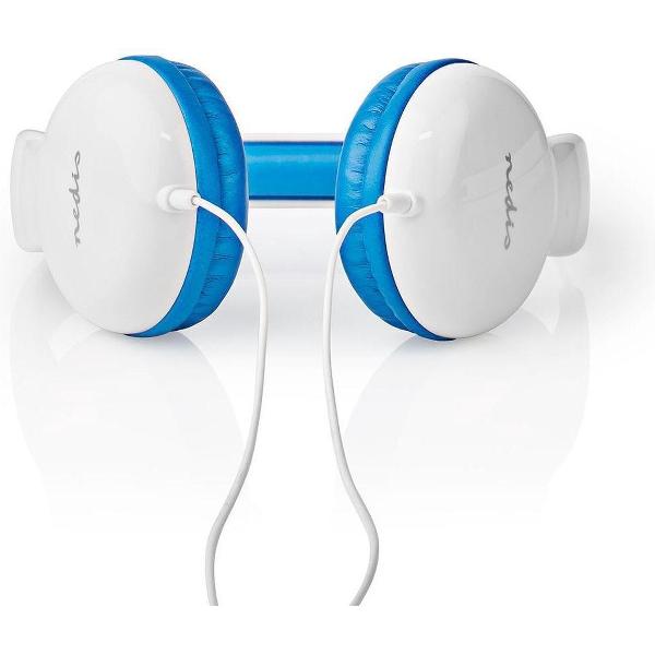Nedis HPWD4200BU Bedrade Koptelefoon 1,2 M Ronde Kabel On-ear Blauw/wit