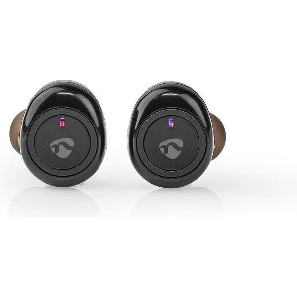 Nedis HPBT1050BK Volledig Draadloze Bluetooth®-oordopjes 4 Uur Afspeeltijd Spraakbediening Charging Case Zwart