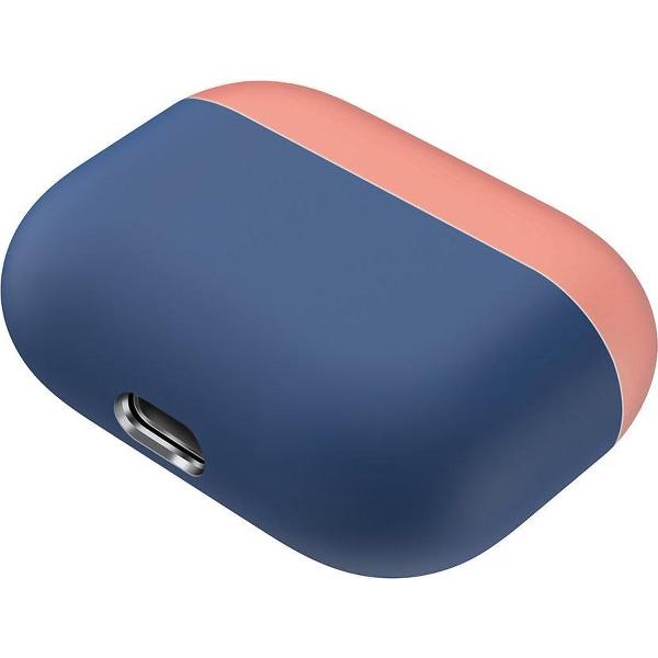 Case Cover Voor Apple Airpods Pro- Siliconen design-Oranje-Blauw Watchbands-shop.nl