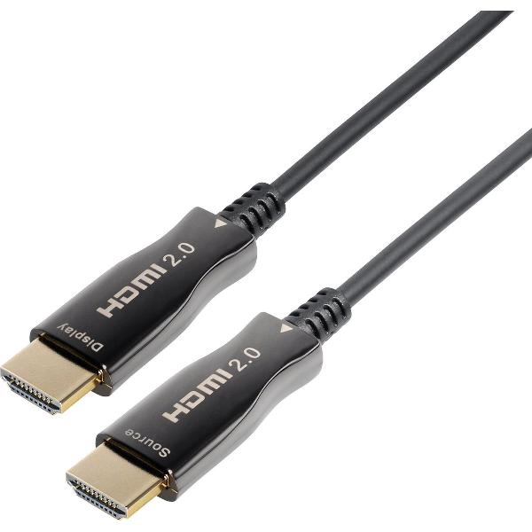 MaxTrack Actieve optical fiber HDMI kabel - versie 2.0 (4K 60Hz HDR) - 10 meter