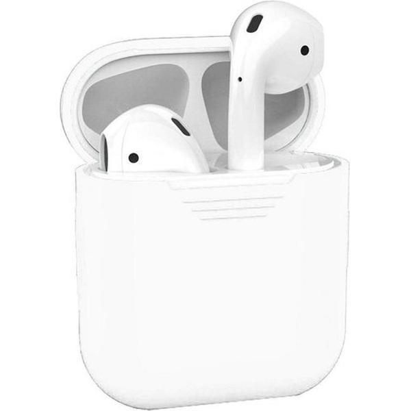 Studio Air® Airpods Hoesje Siliconen Case - Soepel Airpod Hoesje - Extreme White - Voor Airpods 1 en 2