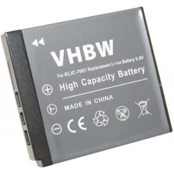 VHBW Camera accu compatibel met o.a. Kodak KLIC-7001 / 480 mAh