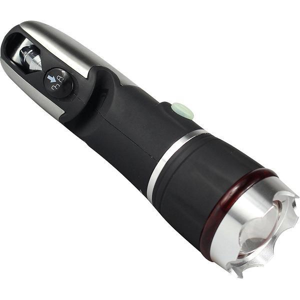 Platinet PAFMT 2-in-1 LED zaklamp, Aluminum zaklamp en multitool zwart