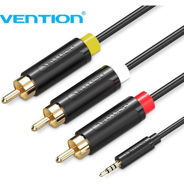 Vention 2.5 mm Jack naar 3 RCA AV Tulp Kabel 1.5 meter