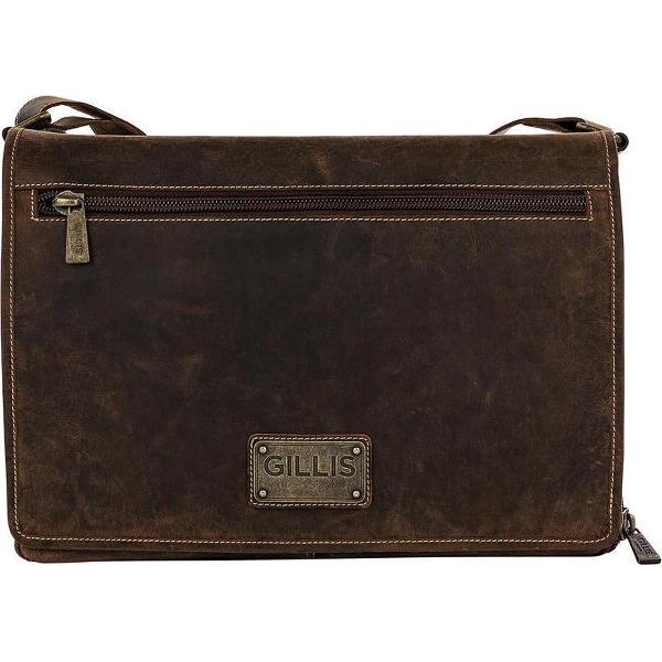 Gillis London Trafalgar Leather Messenger Photobag Vintage Brown