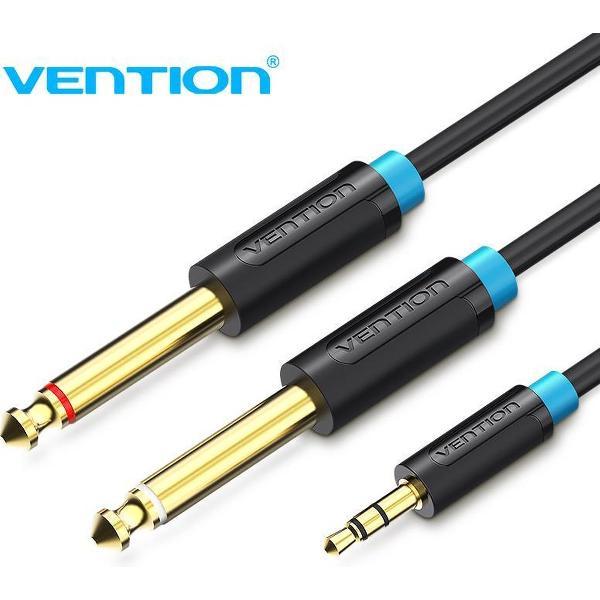 Vention 3.5 mm Jack naar 2 Keer 6.35 mm Jack Audio Kabel 5 Meter