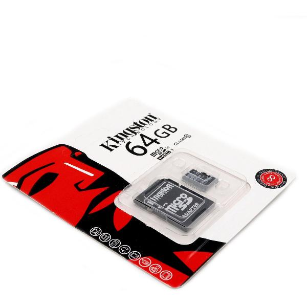 Kingston - MicroSD Kaart 10 UHS-1 64GB - Inclusief adapter