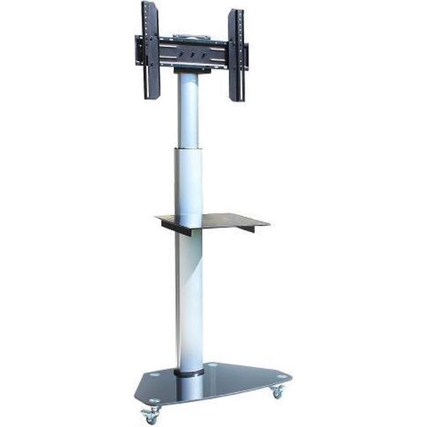 Mountastic Professionele Verrijdbare TV Standaard Op Wielen - Universele Mobiele Televisie Ophang Steun Beugel Met Plateau - Vloerstandaard Verrijdbaar - 37-70 Inch - Hoogte 120-180 CM