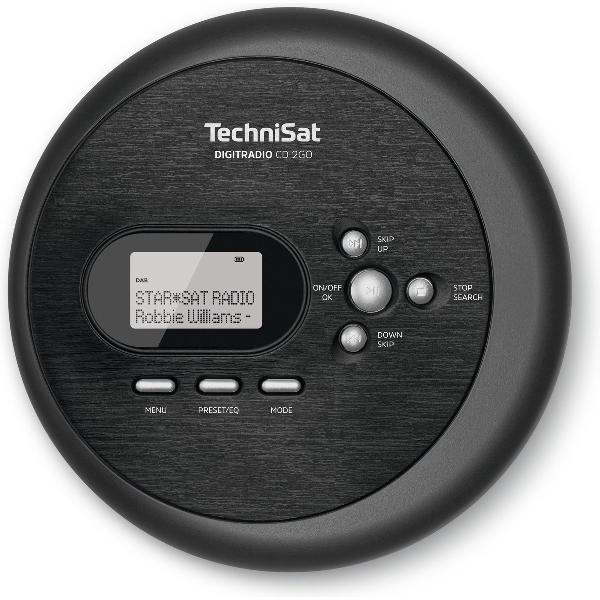 TechniSat DIGITRADIO CD 2GO - discman - DAB+ en FM radio - Zwart