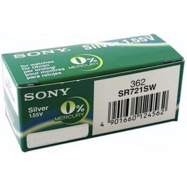 10 Stuks - Sony SR721SW (362) AG4 Zilveroxide horloge knoopcel batterij