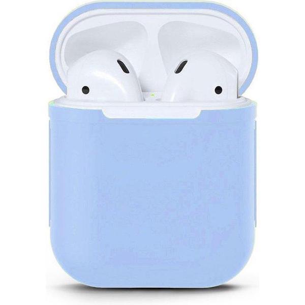 Studio Air® Airpods Hoesje Siliconen Case - Soepel Airpod Hoesje - Licht Blauw - Voor Airpods 1 en 2
