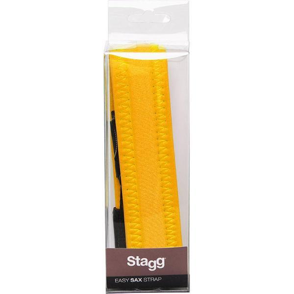 Stagg Saxofoonkoord Easy Sax Strap (geel)