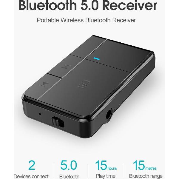 Premium 5.0 Bluetooth Audio Ontvanger Via Aux | 3.5MM Aux | HQ Bluetooth Audio Receiver | Draadloos Muziek Luisteren | Streamen met de beste Kwaliteit voor de laagste Prijs