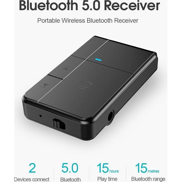 Premium 5.0 Bluetooth Audio Ontvanger Via Aux | 3.5MM Aux | HQ Bluetooth Audio Receiver | Draadloos Muziek Luisteren | Streamen met de beste Kwaliteit voor de laagste Prijs